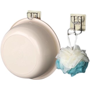 脸盆架免打孔卫生间壁挂浴室挂钩放脸盆挂架网红粘钩墙上挂盆神器