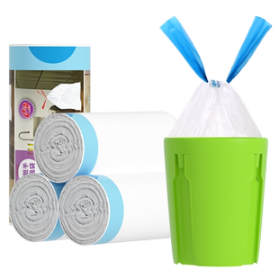 e洁垃圾袋300只提绳式加厚加大家用塑料袋