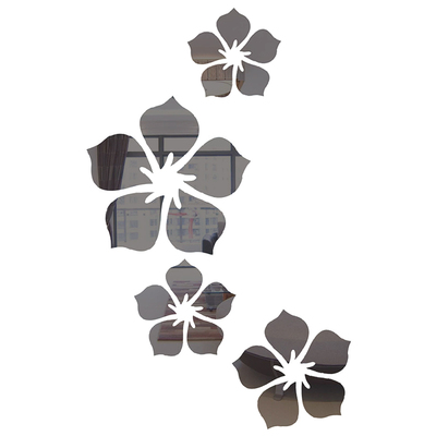 亚克力小花电视背景装饰镜面墙贴