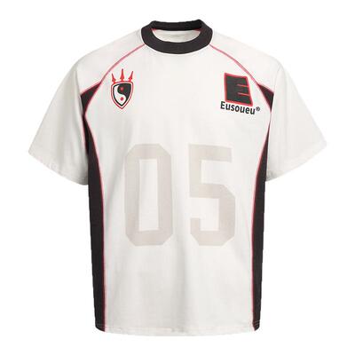 Eusoueu拼接撞色美式足球服T恤