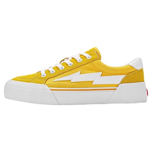 MINISO/名创优品鞋子男黄色运动滑板鞋情侣款潮牌复仇风暴闪电鞋