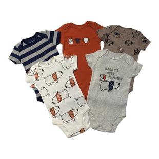 ins婴儿短袖包屁衣cotton 5-pack baby short sleeve bodysuits