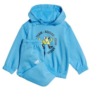 Adidas阿迪达斯春秋儿童休闲运动卫衣卫裤套装HN8928