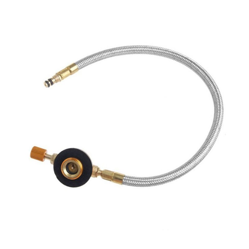 户外野营烧烤扁气罐气炉头炉子加长延长线连接管转换器充气转接头