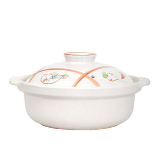 电陶炉专用平底砂锅炖锅家用燃气炖汤米线沙锅陶瓷火锅耐高温白色