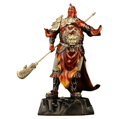 上善若水全铜关公摆件招财