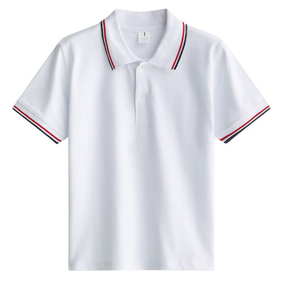 儿童夏季小学生校服男女白色短袖