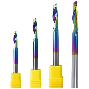 单刃铝用钨钢合金铣刀门窗铝蜂窝专用加长数控高速钢涂层6-8-10mm