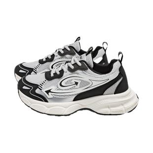 环球灰黑厚底老爹鞋男款2026新款秋冬男士百搭运动风潮牌休闲鞋子