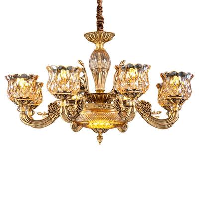 澳米客厅古典欧式全铜吊灯