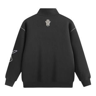 欧文系列安踏儿童卫衣男童套头衫2026春季新款中大童半拉链卫衣