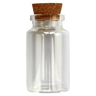 包邮50只小玻璃瓶透明液体观察漂流瓶胎毛保存瓶学校活动木塞优质