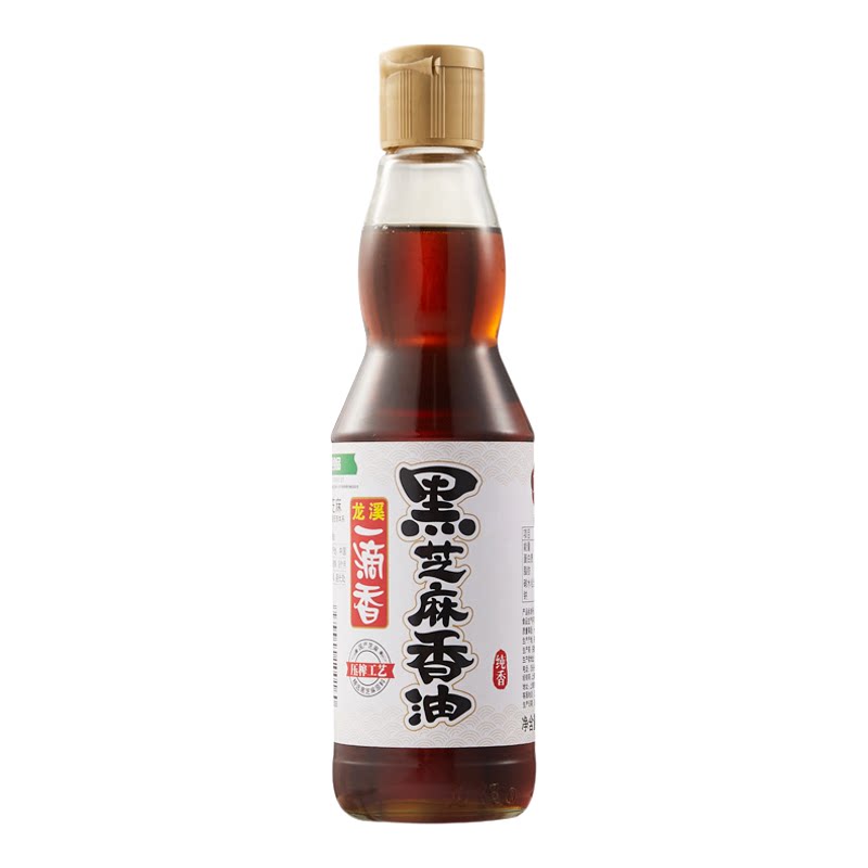 龙溪黑芝麻香一级香油455ml