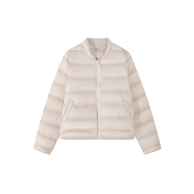 棒球领轻薄排骨羽绒服女秋冬