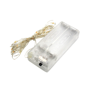 带电池盒3V彩色灯条 带开关发光二极管灯带串灯DIY手工装饰彩灯