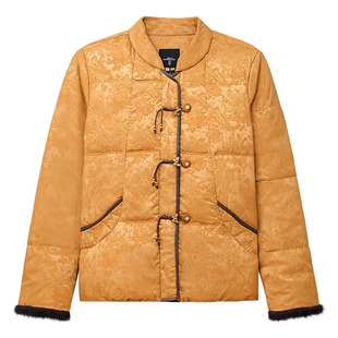 罗蒙妈妈羽绒服新中式喜婆婆冬装小个子短款本命年50多岁洋气外套