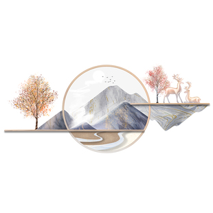 3D立体中国风墙贴卧室装饰自粘壁纸电视背景墙贴画墙壁画客厅贴纸