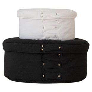 原创craster布艺夏克盒化妆收纳盒桌面收纳高颜值杂物收纳包带盖