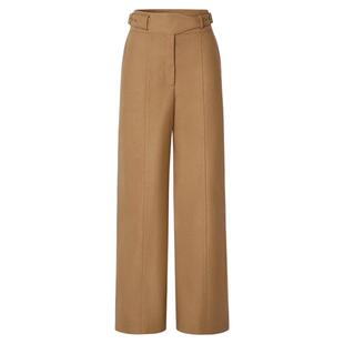 简约极简风设计！纯色直筒裤女阔腿裤长裤子工装风纯棉府绸卡其色