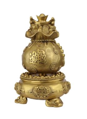 纯铜聚宝盆摆件金盆满钵时来运转