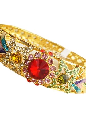 新式景泰蓝合金手镯镶钻送朋友