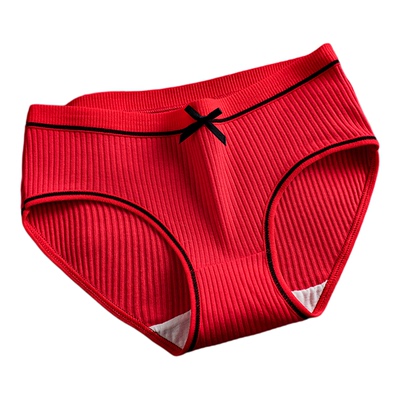 当天发货红色好运纯棉大红女内裤