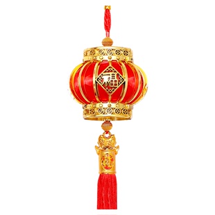 春节小灯笼挂件丝光葫芦新年挂饰小金鱼客厅室内乔迁装饰喜庆布置