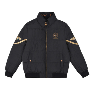 雷迪波尔男装鸭绒羽绒服2024秋冬新款刺绣立领休闲保暖上衣外套男