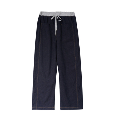 MASANON孕妇撞色阔腿裤春季外穿