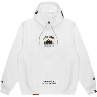 Aape旗舰男装秋冬猿人军团徽章字母印花厚绒连帽卫衣B378XXN