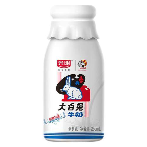 光明大白兔牛奶250ml奶糖风味椰子巧克努力荔志童年味道牛奶