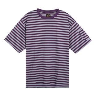 Needles春夏男士休闲条纹短袖圆领T恤银泰百货精品 301574