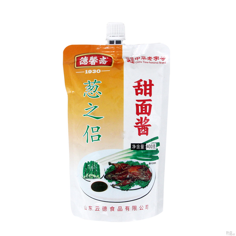 德馨斋甜面酱400g*30袋整箱商用炒菜点蘸烤鸭卷饼煎饼调味酱料