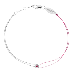 redline/红绳女士2023新款Illusion0.05克拉圆形钻石半绳半链手链