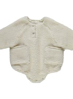 3件5折Little lilinoa FW24男女童宝宝泰迪绒外套马甲包屁衣帽子