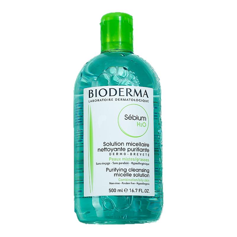 贝德玛卸妆水液女眼唇脸部温和深层清洁官方正品500ml*绿盖
