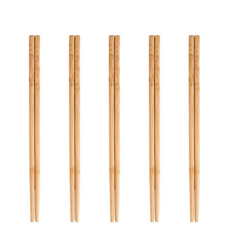竹筷子家用天然无漆无蜡木筷防滑不易发霉耐高温高档家庭新款商用