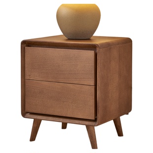 梦星魂 全榉木实木床头柜小窄款高款原木储物收纳抽屉床边柜