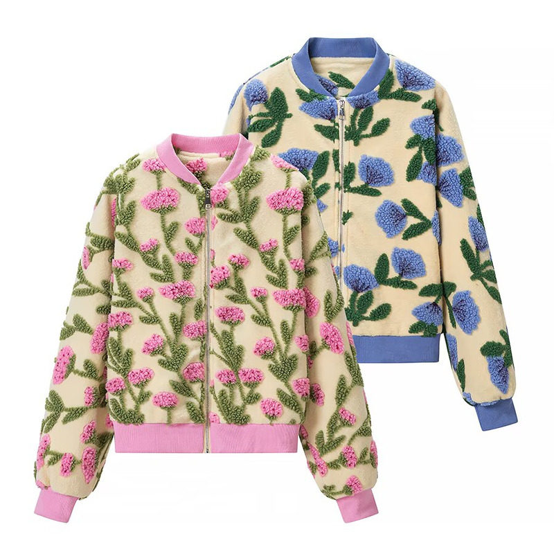 百搭立领休闲提花棒球服夹克外套