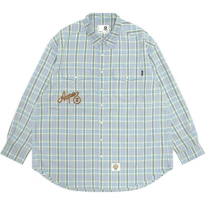 Aape刺绣字母宽松长袖衬衫