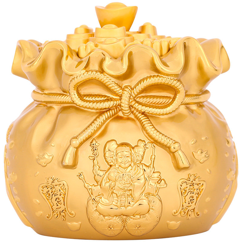李居明大黑天财神财宝袋摆件