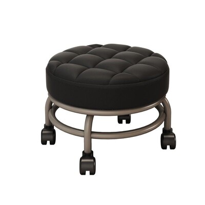 滑轮矮凳静音 万向轮小凳子金属 家用成人带轮子的可移动换鞋板凳