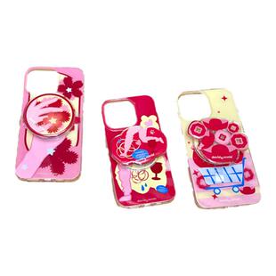 davidannie 原创限定插画设计tpu手机壳亮面全包双层印花保护壳磁吸气囊支架