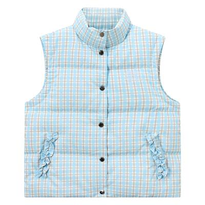 笛莎童装女童羽绒马甲秋冬新款儿童女孩宝宝加厚背心三防外套立领