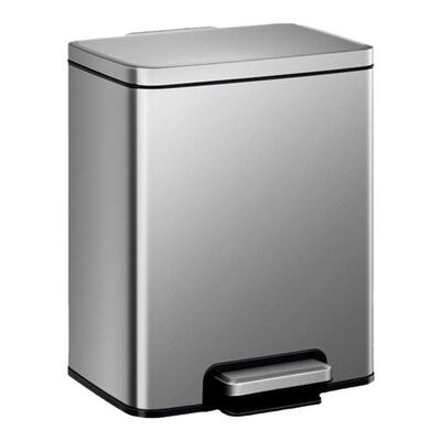 EKO脚踩带盖家用不锈钢垃圾桶
