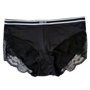 新款外贸出口牛奶丝光滑柔软舒适透气蕾丝性感中腰女款平角内裤