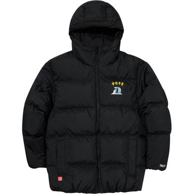 李宁宽松连帽男女同款短羽绒服