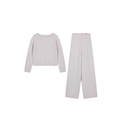 内外橙标千层绒家居服套装半边绒保暖女秋冬高级感情侣睡衣NEIWAI