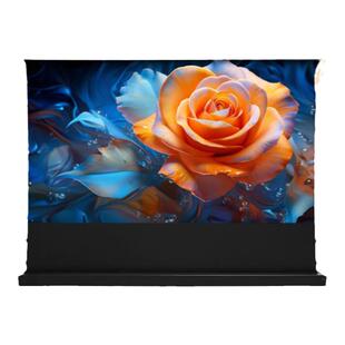 美视电动地升幕布免安装拉线菲涅尔抗光家用自动升降落地可移动便携式地拉极米坚果爱普生飞利浦明基投影仪