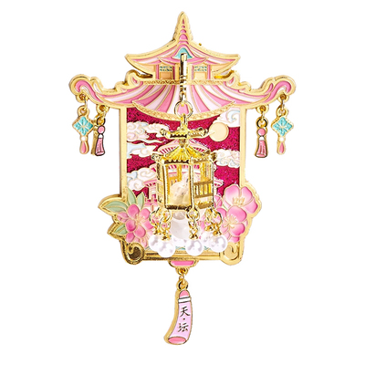 北京地标发光宫灯金属冰箱贴